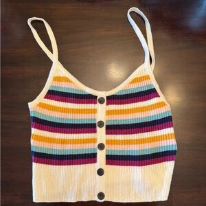 American Eagle Multicolor Striped Knit Top